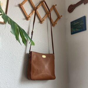 Michael Kors Brown Leather Crossbody Bag GENUINE LEATHER